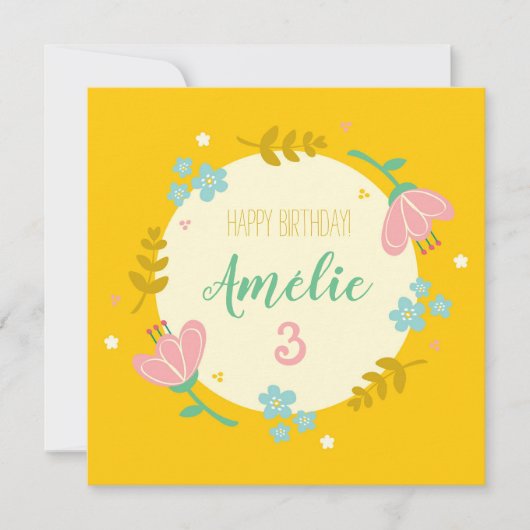 Geburtstagskarte - Florierin Karte (Vorderseite)