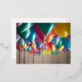 Geburtstagskarte Folien Feiertagspostkarte (Vorderseite/Rückseite)