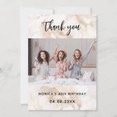 Geburtstagskarte Foto Weiße Blüte Dankeschön Karte (Vorderseite)