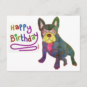 Geburtstagskarte Französische Bulldogge Postkarte