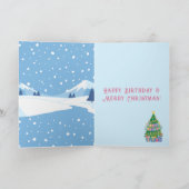 Geburtstagskarte - Frohe Weihnachten & Geburtstag Karte (Innenseite)