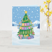 Geburtstagskarte - Frohe Weihnachten & Geburtstag Karte (Gelbe Blume)