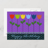 Geburtstagskarte für alle: Tulips Postkarte (Vorne/Hinten)