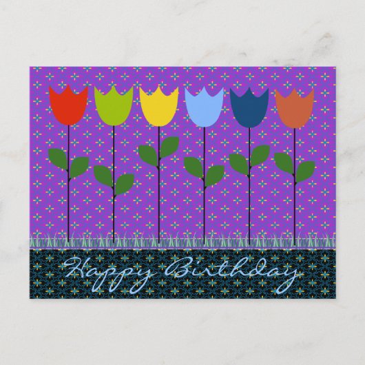 Geburtstagskarte für alle: Tulips Postkarte (Vorderseite)