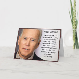 Geburtstagskarte für Biden Feiertagskarte
