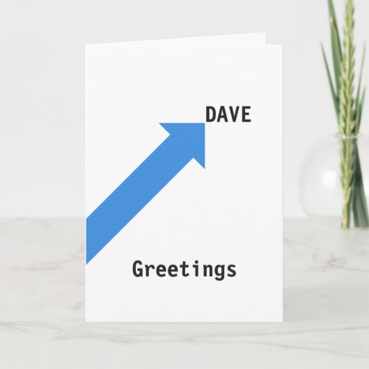 Geburtstagskarte für DAVE Karte (Vorderseite)