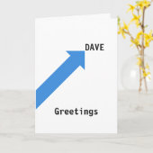 Geburtstagskarte für DAVE Karte (Gelbe Blume)