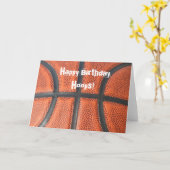 Geburtstagskarte für den Basketballstar Karte (Gelbe Blume)