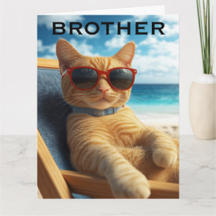 GEBURTSTAGSKARTE FÜR DEN BRUDER MIT KATZE KARTE
