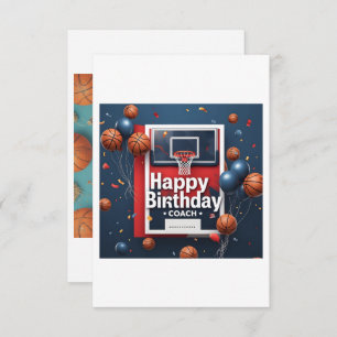 Geburtstagskarte für den Reisebus (Basketball Hint