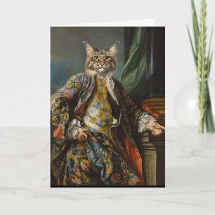 GEBURTSTAGSKARTE FÜR DEN RENAISSANCE-MANN MIT KATZ KARTE