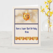 Geburtstagskarte für die Zodiac-Gebärden. Karte (Gelbe Blume)