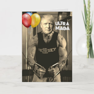 GEBURTSTAGSKARTE FÜR DONALD TRUMP AUFGEMOTZT DANKESKARTE