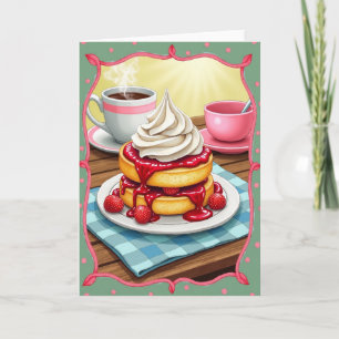 Geburtstagskarte für ein gemütliches Dessert Karte
