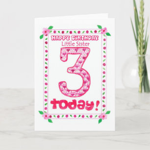 Geburtstagskarte für eine kleine Schwester Karte