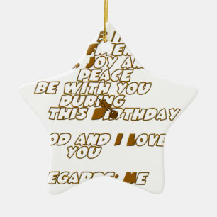 Geburtstagskarte für einen christlichen Freund Keramik Ornament