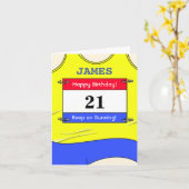 Geburtstagskarte für einen Läufer Karte (Gelbe Blume)