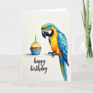 Geburtstagskarte für einen Singvogel Karte