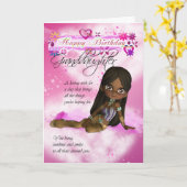 Geburtstagskarte für Enkelin, Süsse-Kuchen Karte (Gelbe Blume)