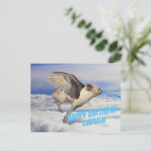 Geburtstagskarte für Flugzeugfahrer Postkarte (Stehend Vorderseite)