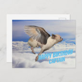 Geburtstagskarte für Flugzeugfahrer Postkarte (Vorne/Hinten)