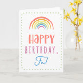 Geburtstagskarte für Fu Karte (Gelbe Blume)