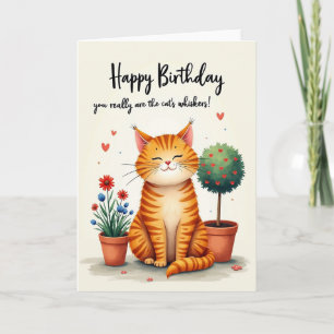 Geburtstagskarte für Gartenkatze Karte