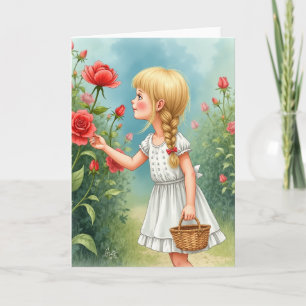 Geburtstagskarte für Gartenmädchen Karte