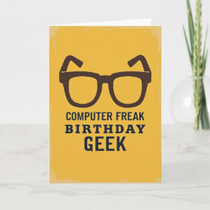 Geburtstagskarte für Geeky Brille Karte