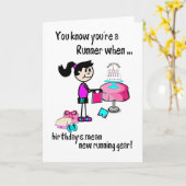 Geburtstagskarte für Girl Runner Karte (Gelbe Blume)