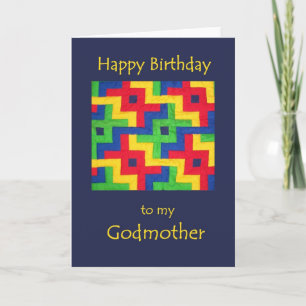 Geburtstagskarte für Godmutter - Patchwork Quilt Karte