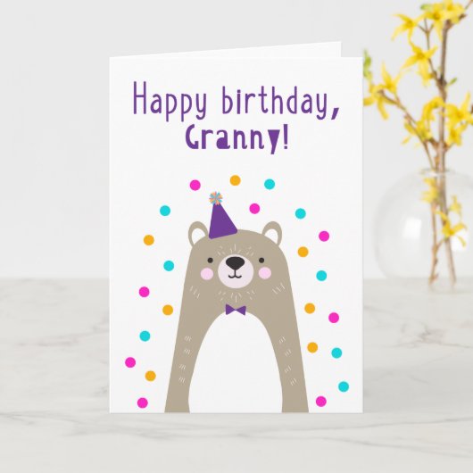 Geburtstagskarte für Granny Karte (Gelbe Blume)