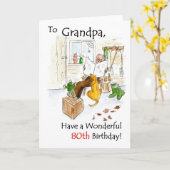 Geburtstagskarte für Großvater Karte (Gelbe Blume)