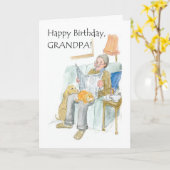 Geburtstagskarte für Großvater Karte (Gelbe Blume)