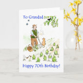 Geburtstagskarte für Großvater Karte (Gelbe Blume)