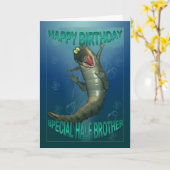 Geburtstagskarte für Halbbruder, schnapper Crock Karte (Gelbe Blume)