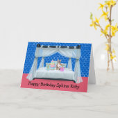 Geburtstagskarte für Haustiere Sphinx Katze Karte (Gelbe Blume)