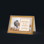 Geburtstagskarte für Husband Gold mit Heron Karte<br><div class="desc">Diese spezielle Karte zeigt ein Bild eines Gelben Kronenhersons in einem sumpfigen Bereich,  der auf eine Kiste auf der Kartenvorderseite mit den Worten "Mit Liebe zu meinem Ehemann" zeigt. Die Hauptfarben des Designs sind dunkles Gold und Beige. Es ist ein Rand um den Rand der Karte in dunklem Gold.</div>