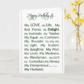 Geburtstagskarte für Husband, meine Liebe Karte (Gelbe Blume)