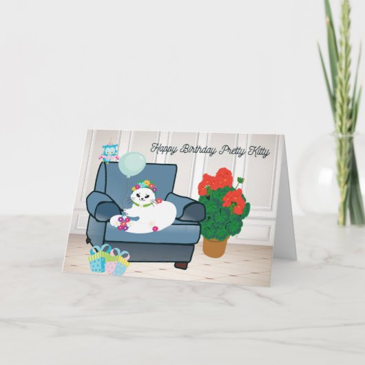 Geburtstagskarte für Ihre Katze Karte (Vorderseite)