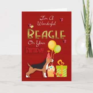 Geburtstagskarte für Ihren Beagle Hund, Beagles Bi Karte