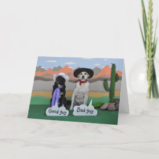 Geburtstagskarte für jedes Männchen, 2 Hunde in Co Dankeskarte
