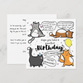 Geburtstagskarte für Katzenliebhaber Einladung (Vorne/Hinten)