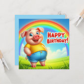 Geburtstagskarte für Kinder Karte (Vorderseite/Rückseite Beispiel)