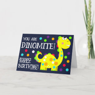 Geburtstagskarte für Kinder mit Dinosaurier Karte