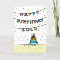 Geburtstagskarte für Lolo