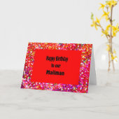 Geburtstagskarte für Mailman Red Design Karte (Gelbe Blume)