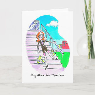 Geburtstagskarte für Marathoner - Stiff Legs Karte