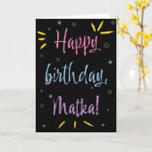 Geburtstagskarte für Matka Karte (Gelbe Blume)