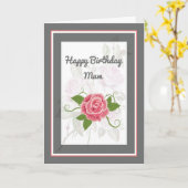 Geburtstagskarte für Mutter mit Rose Karte (Gelbe Blume)